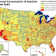 Image for article titled These Two Maps Show We're All Using A Ton Of Gasoline